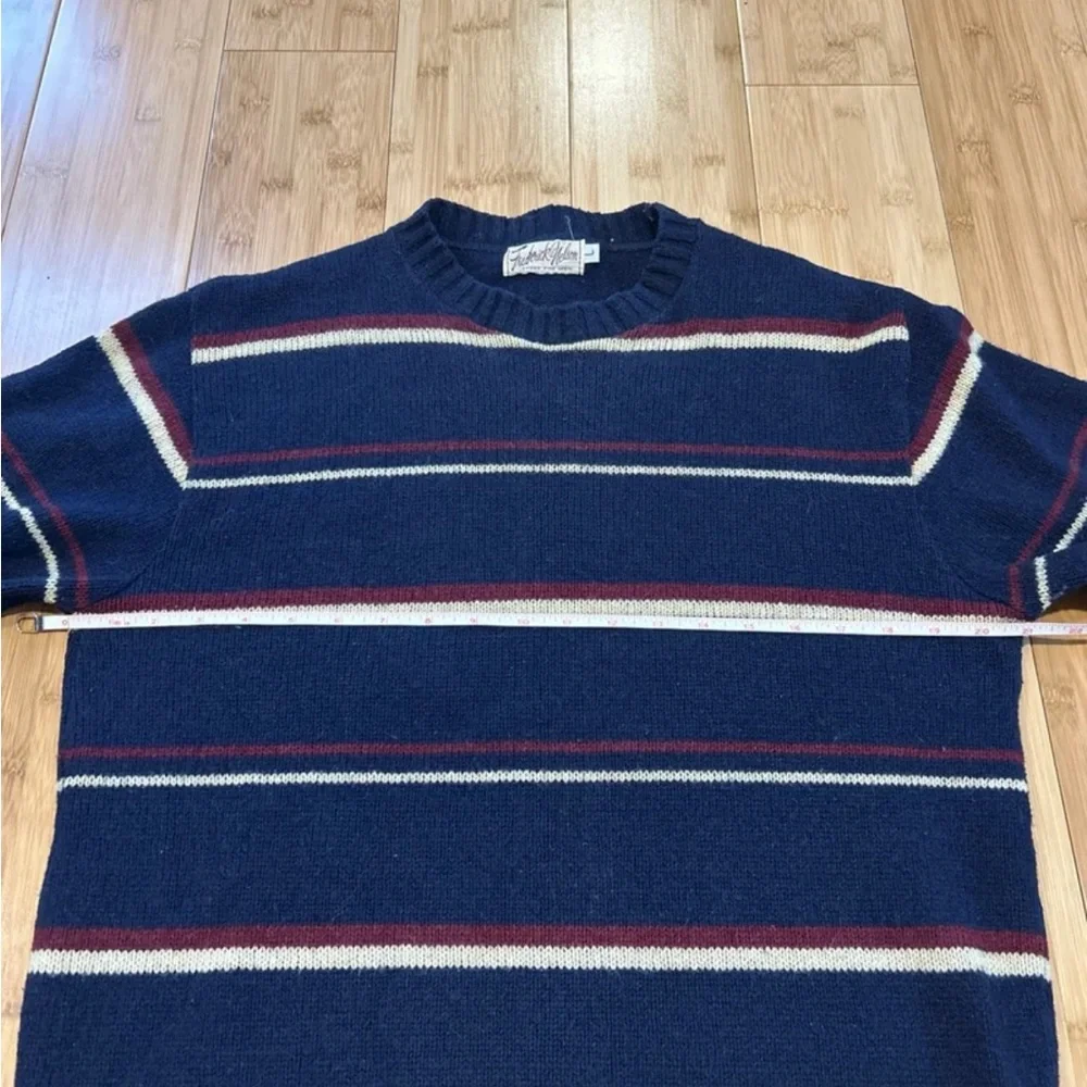 Vintage Wool Blend 70s Striped Crewneck Grandpa Sweater Men’s Large Unisex